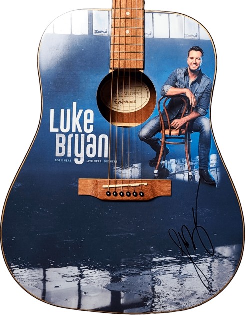 Luke Bryan Signed Acoustic Graphics Guitar
