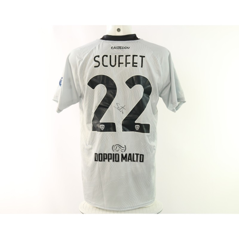 Maglia Scuffet Monza vs Cagliari Unwashed, 2025 - Autografata