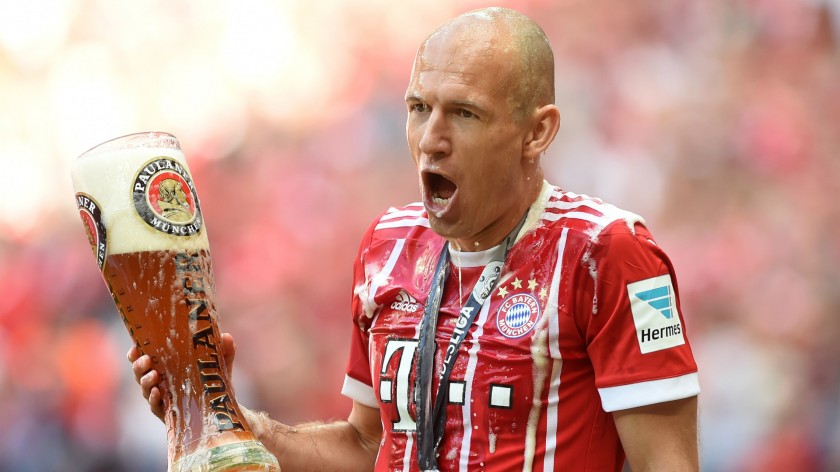 Robben's Match-Issued/Worn Shirt, Bayern Munich-Freiburg 2017