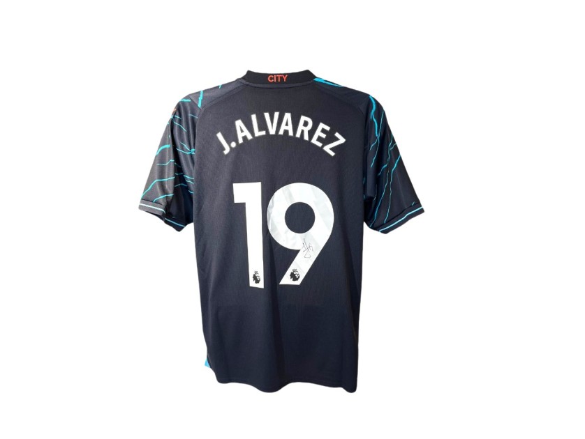 Maglia Third ufficiale firmata da Julian Alvarez per il Manchester City 2023/24