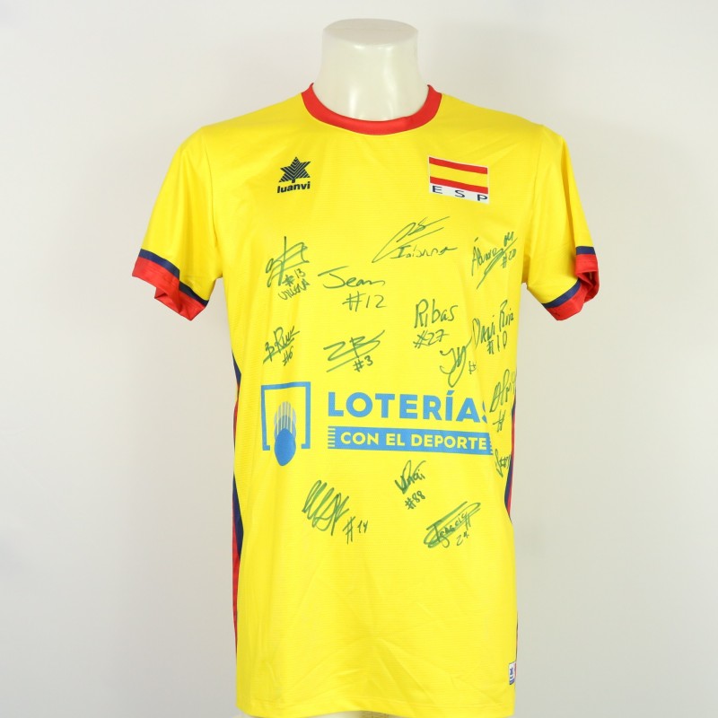 Spain Men's National Team Jersey at the European Championships 2023 - signed by the team