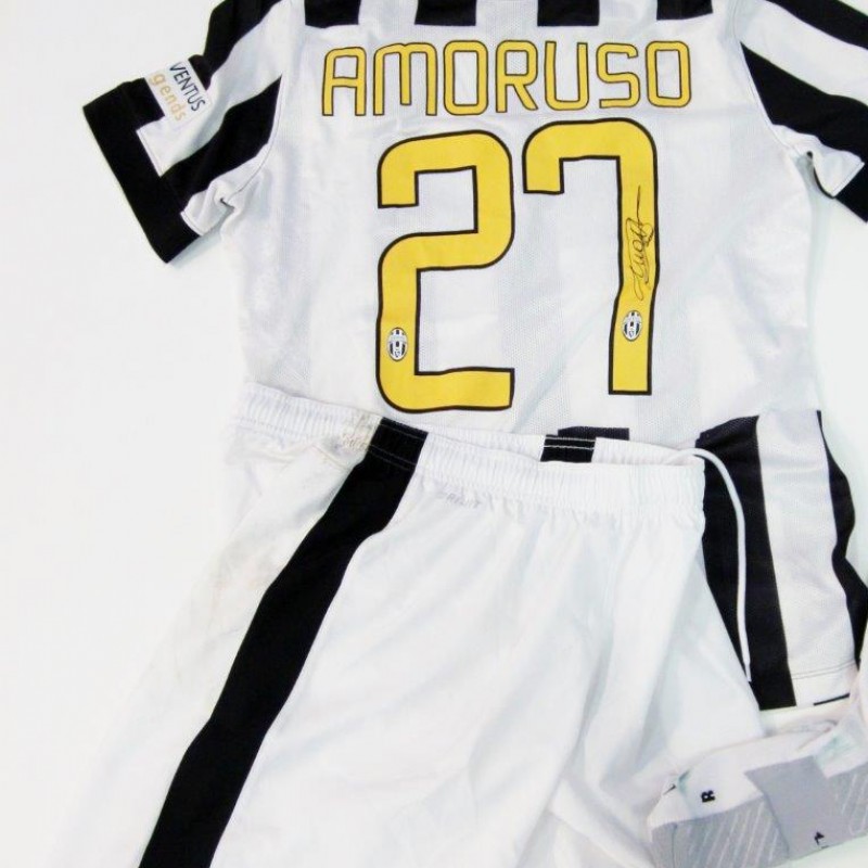 Amoruso Juventus match worn uniform, Vegalta Sendai-Juventus Legends 2014 - signed