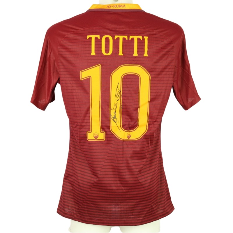 Totti's Roma Issued Signed Shirt, 2016/17