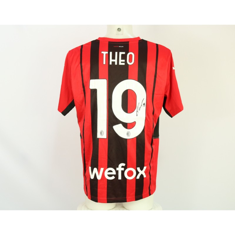 Theo Hernández Replica AC Milan Signed Shirt, 2021/22 