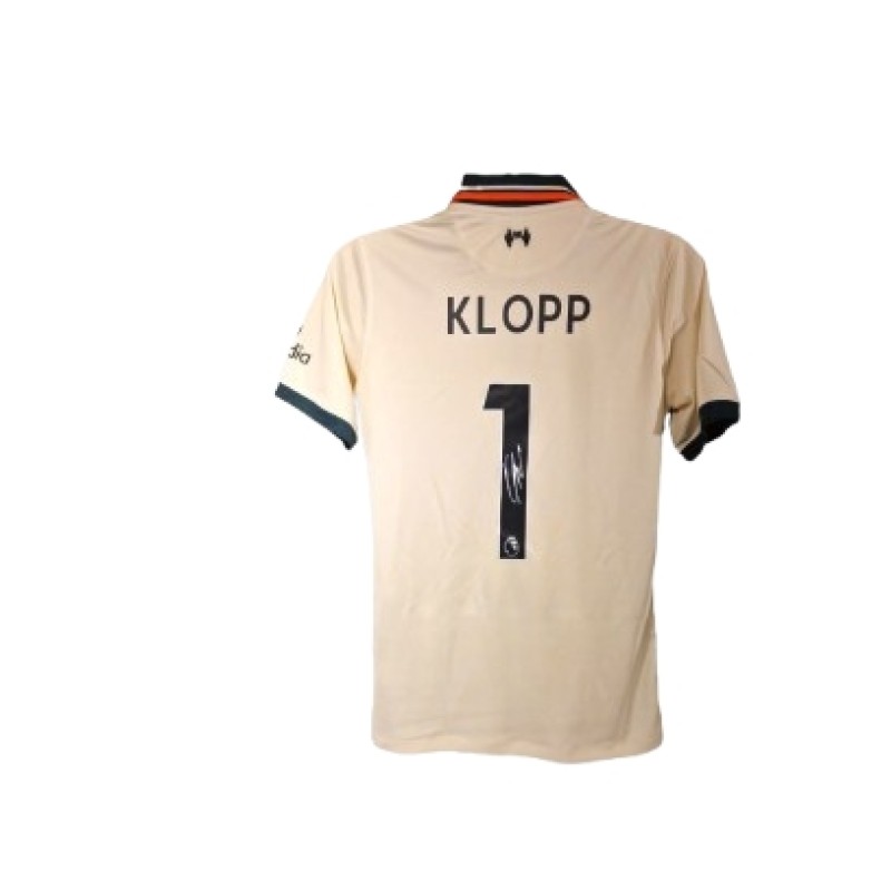 Maglia away replica firmata da Jurgen Klopp Liverpool 2021/22