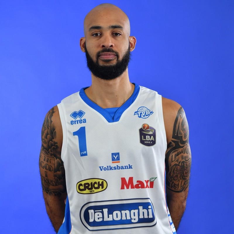 Completo da gara ufficiale De'Longhi Treviso Basket, indossato da David Logan nella stagione 2019/20 in Serie A