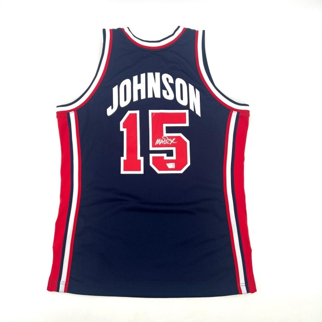 Canotta Magic Johnson Dream Team USA Mitchell&Ness - Autografata