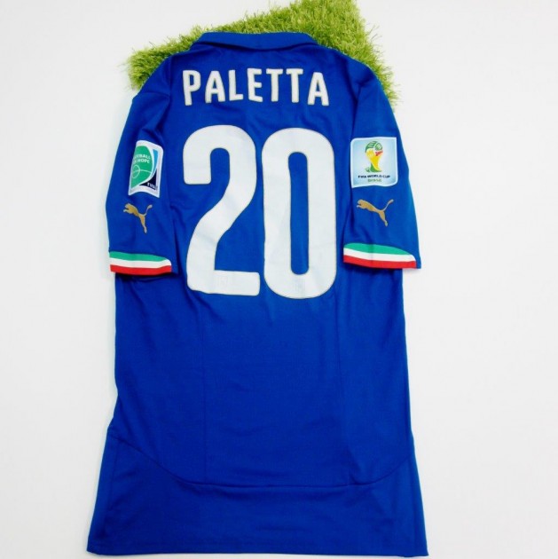 Paletta's Italy match issued shirt, World Cup 2014