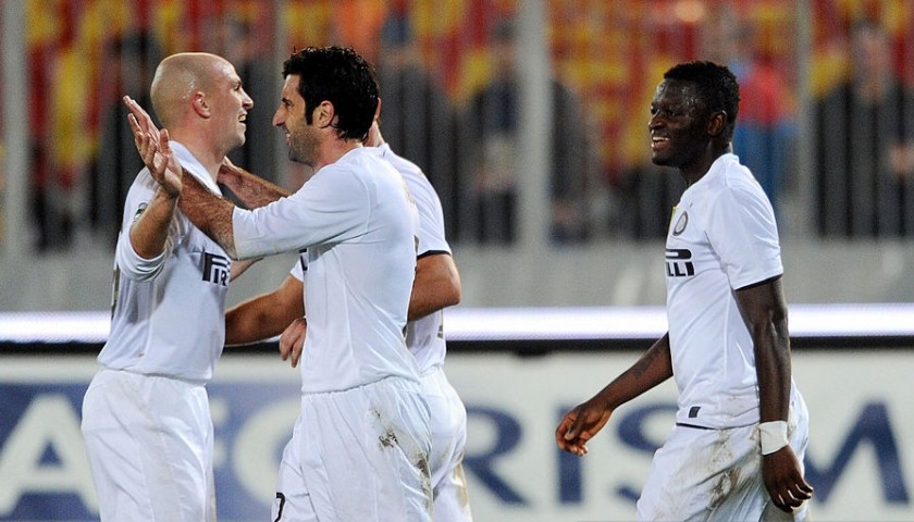 Muntari's Match-Worn 2009 Catania-Inter Shirt, UNWASHED