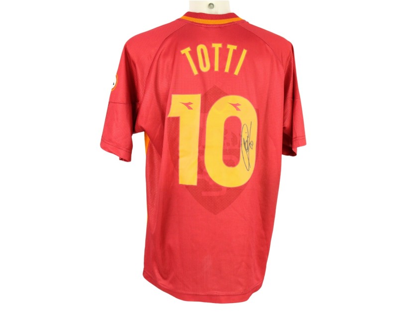 Totti Official AS Roma Shirt, 1997/98 - Signed with Photo Proof