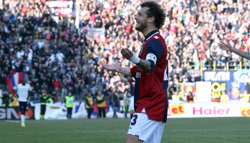 Diamanti's Signed Match-Issued/Worn Bologna Shirt, Serie A 2012/13