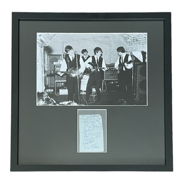 The Beatles Signed Diary Page Cut Display - CharityStars