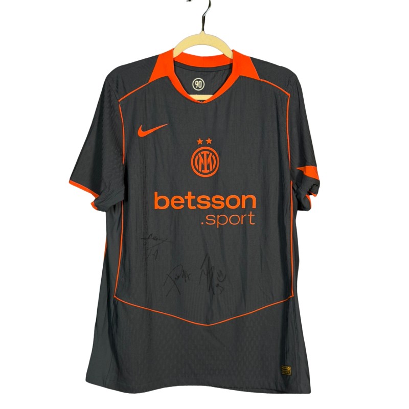Inter Official Shirt, 2025/26 - Signed by Pio Esposito, Bonny, Thuram
