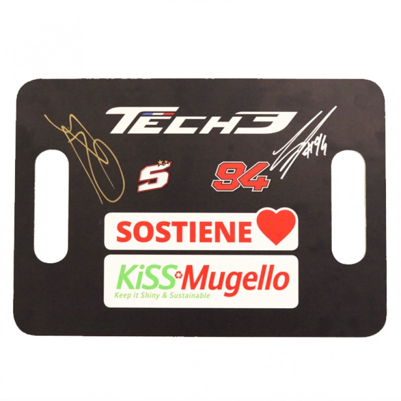 KiSS Mugello Tech 3 Banner - Signed by Zarco and Folger