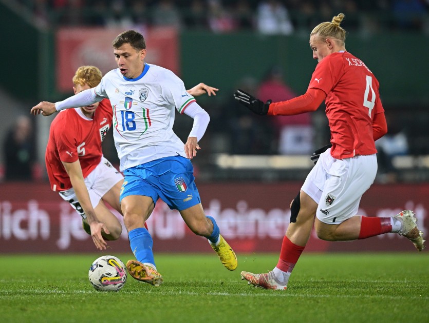 Barella's Match Shirt, Austria-Italy 2022