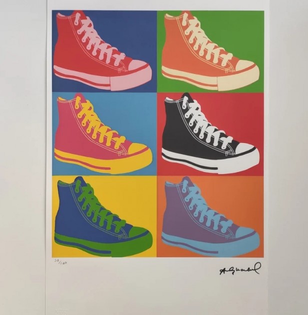 "Converse Shoes" Lithograph Signed by Andy Warhol 