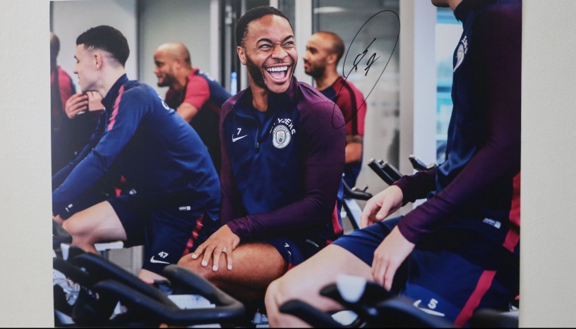 Raheem Sterling Manchester City A2 Signed Photograph