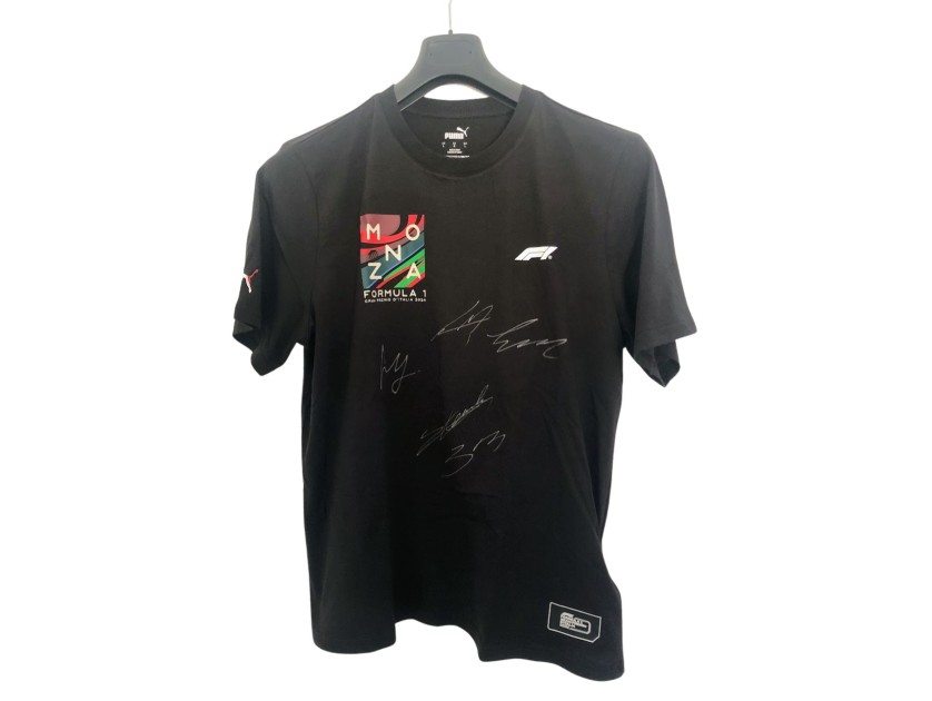 Maglia Ufficiale Formula 1 Monza 2024 - Autografata da Leclerc, Sainz Jr, Zhou, Stroll e Gasly