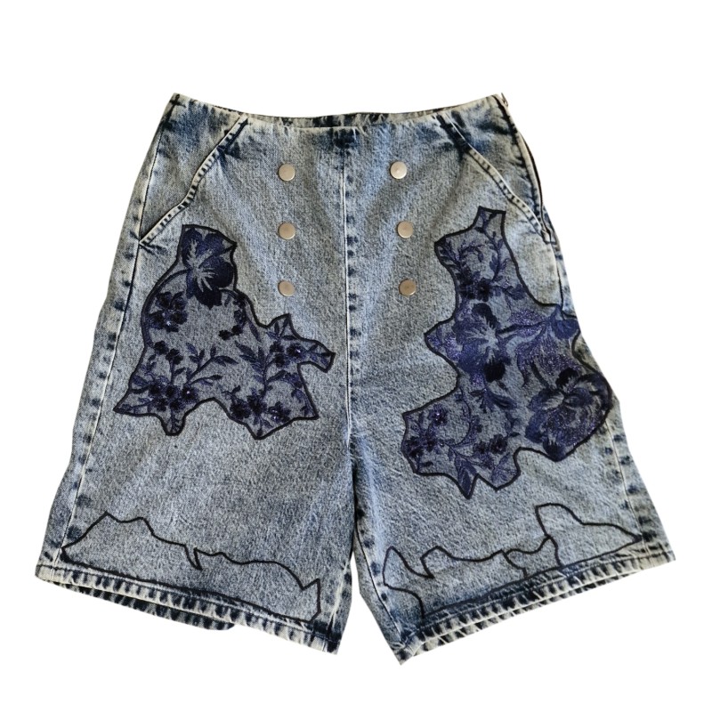Antonio Marras – Denim Marbled Shorts