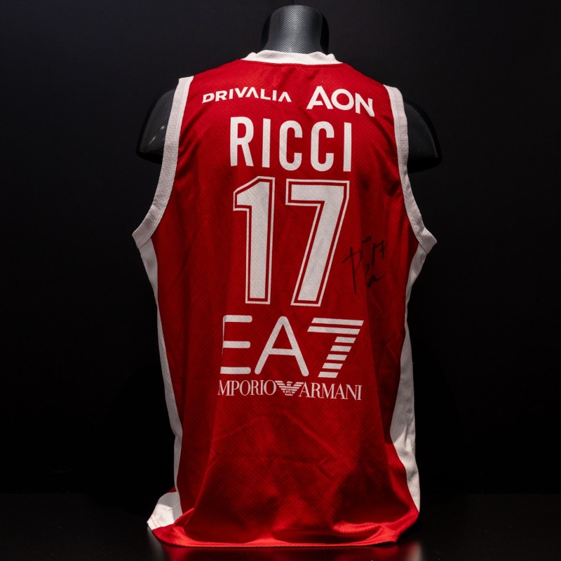 Giampaolo Ricci's Olimpia Milano Signed Official Match-Worn Jersey - Limited Edition