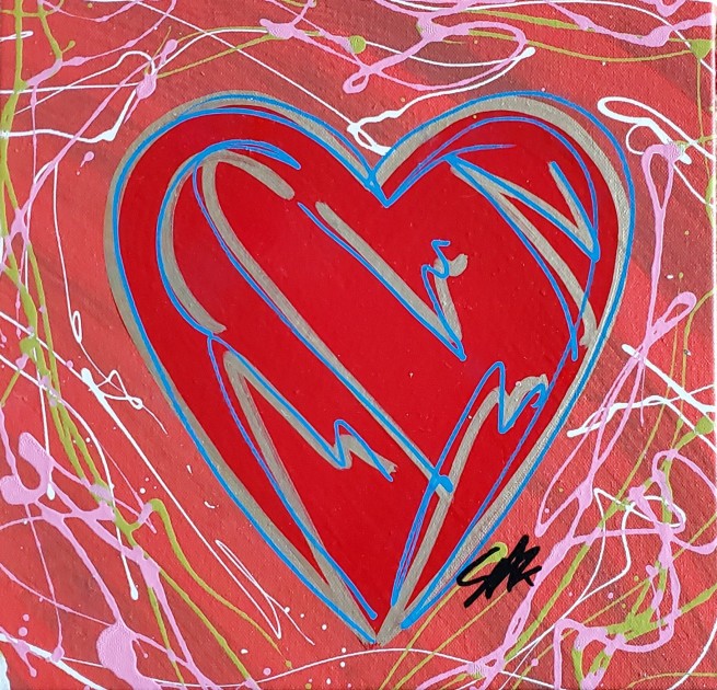 "Red Heart" #2 by Steve Kaufman