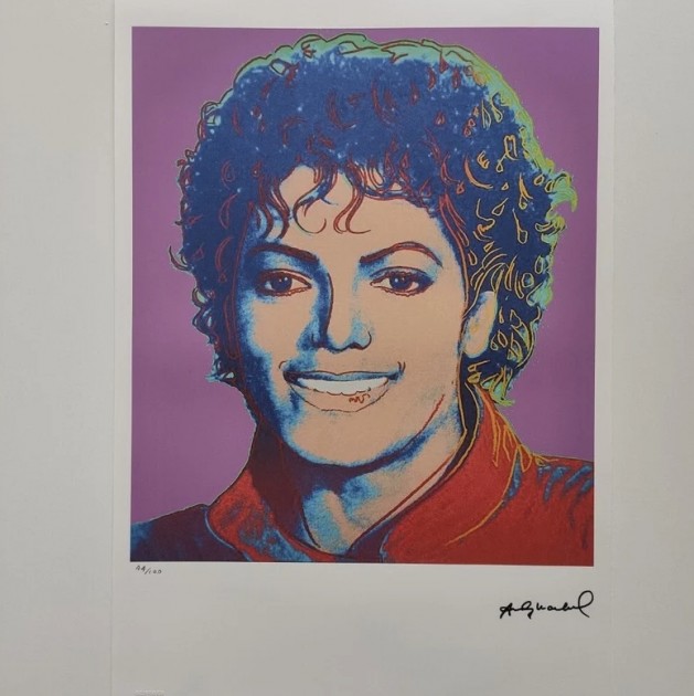 "Michael Jackson" Lithograph Signed by Andy Warhol 