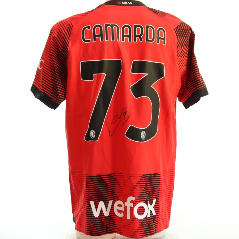 Camarda Official Milan Signed Shirt, 2023/24 