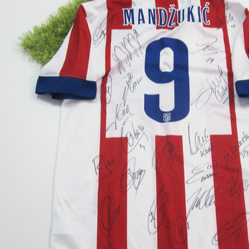 Mandzukic Atletico Madrid shirt, signed by the team
