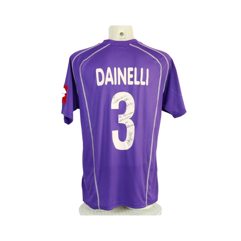 Dainelli Official Fiorentina Signed Shirt, 2005/06