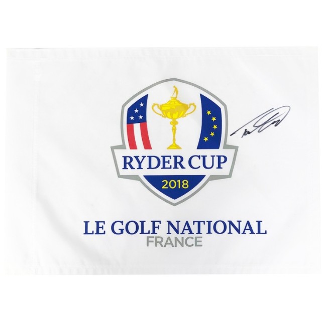 Tommy Fleetwood Signed Pin Flag