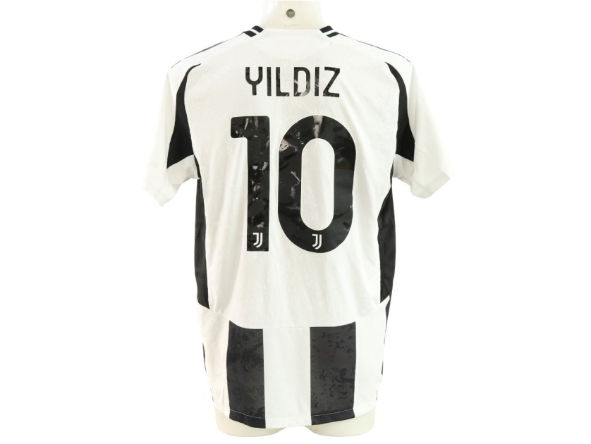 Yildiz's Juventus Match-Issued Shirt, UCL 2024/25