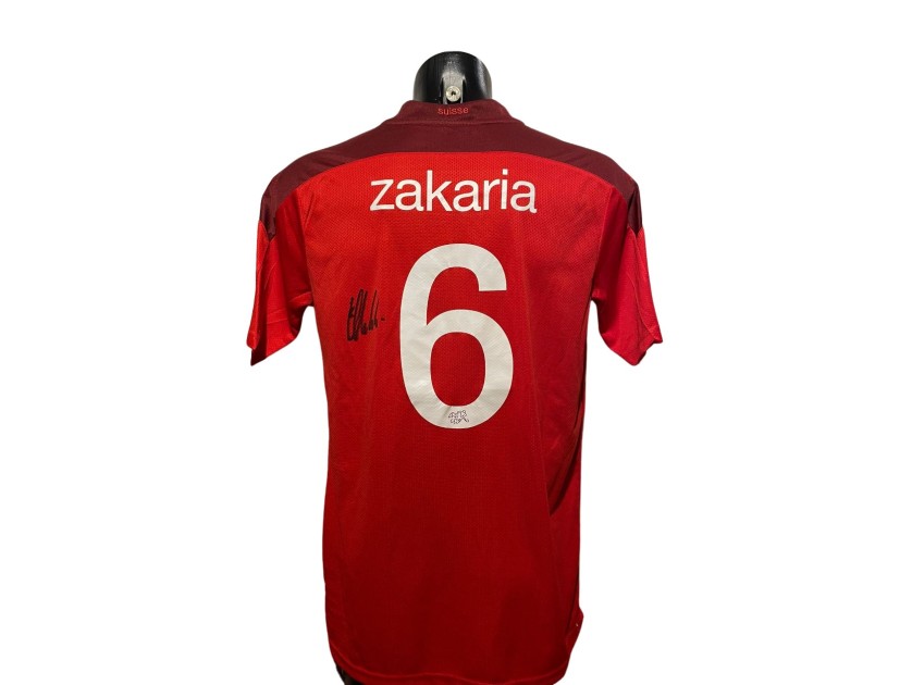 Zakaria's Switzerland Signed Replica Shirt, 2021/22