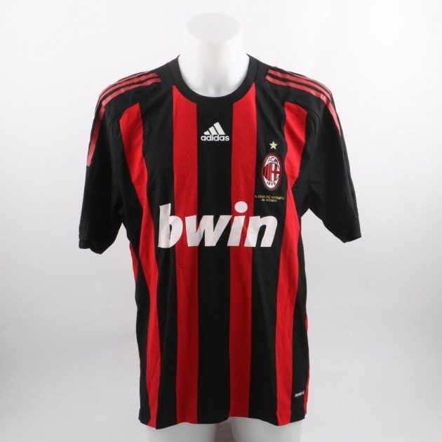 Maldini Milan match issued/worn shirt Serie A 2008/2009