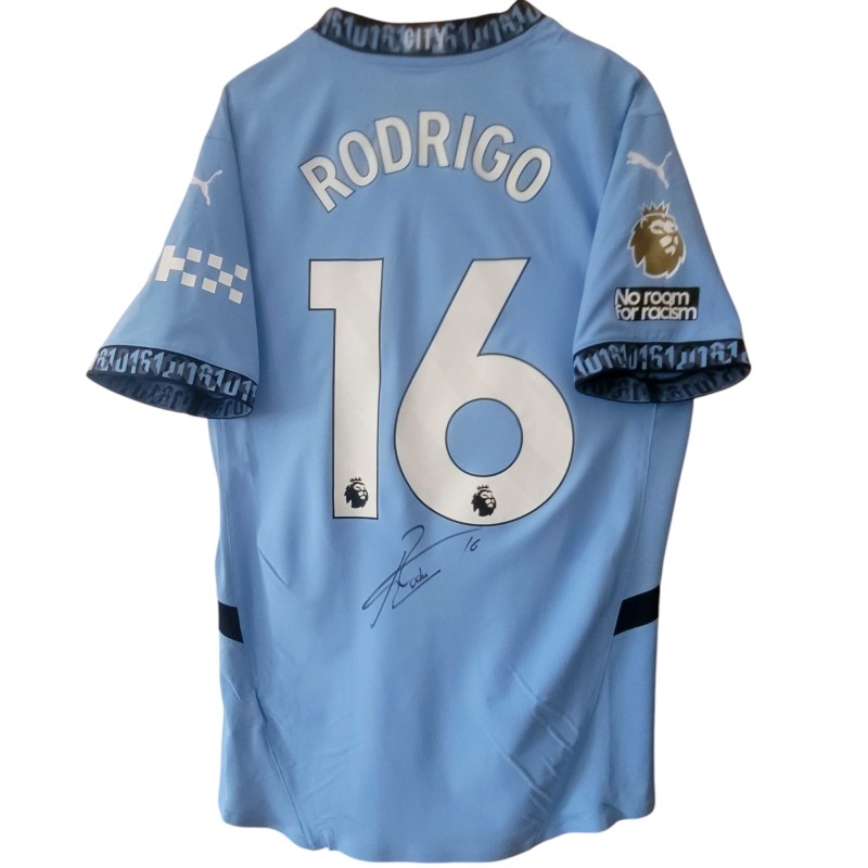 Rodrigo's Manchester City vs Arsenal Signed Match-Issued Shirt, 2024