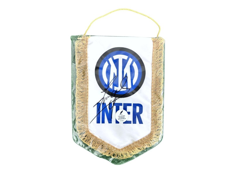 Inter Official Pennant - Signed by Javier Zanetti