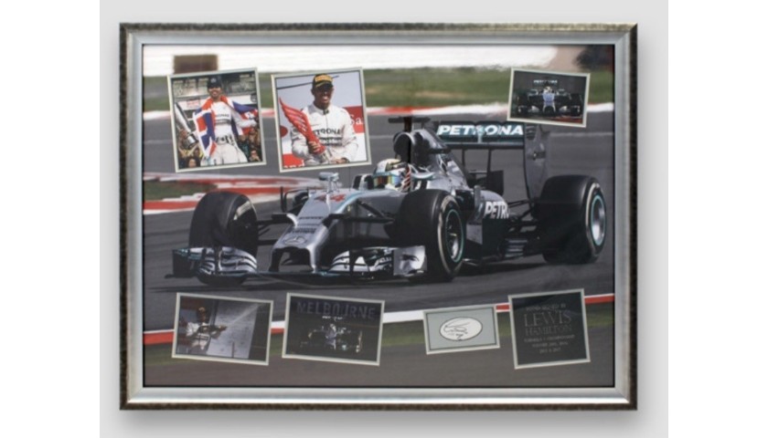 Lewis Hamilton Signed Framed Display