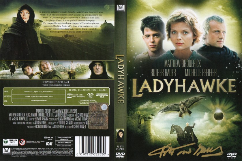 "Ladyhawke" DVD signed by Vittorio Storaro