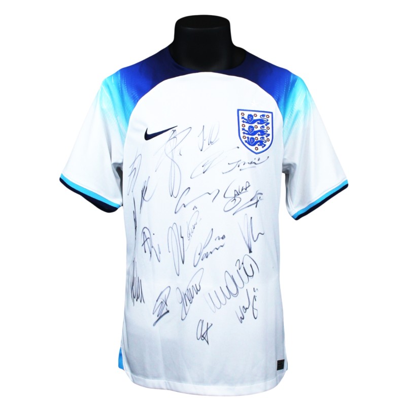 England Home Shirt, World Cup 2022 - Signed by the Squad