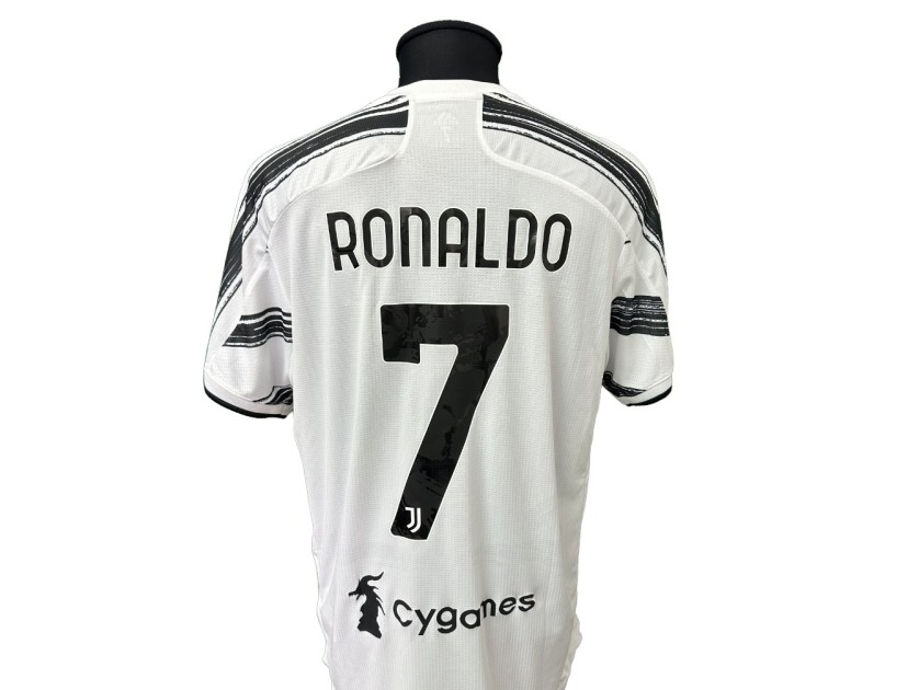 Maglia Cristiano Ronaldo Juventus, preparata 2020/21 - Patch Speciale Regione Piemonte