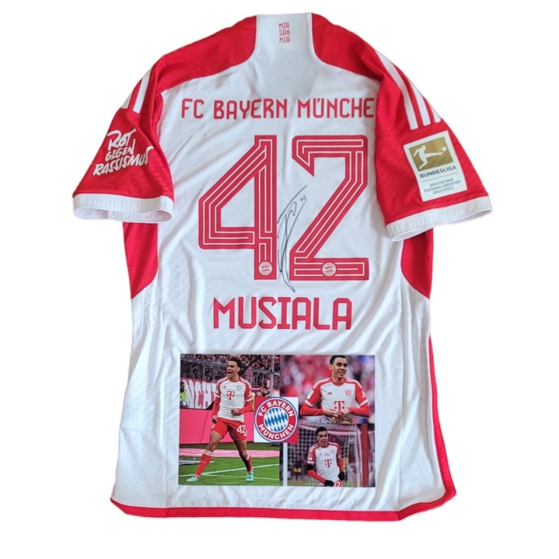 Maglia Musiala preparata Bayern Monaco vs Magonza 2024 - Autografata