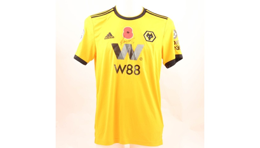 Hause's Wolves FC Issued and Signed Poppy Shirt