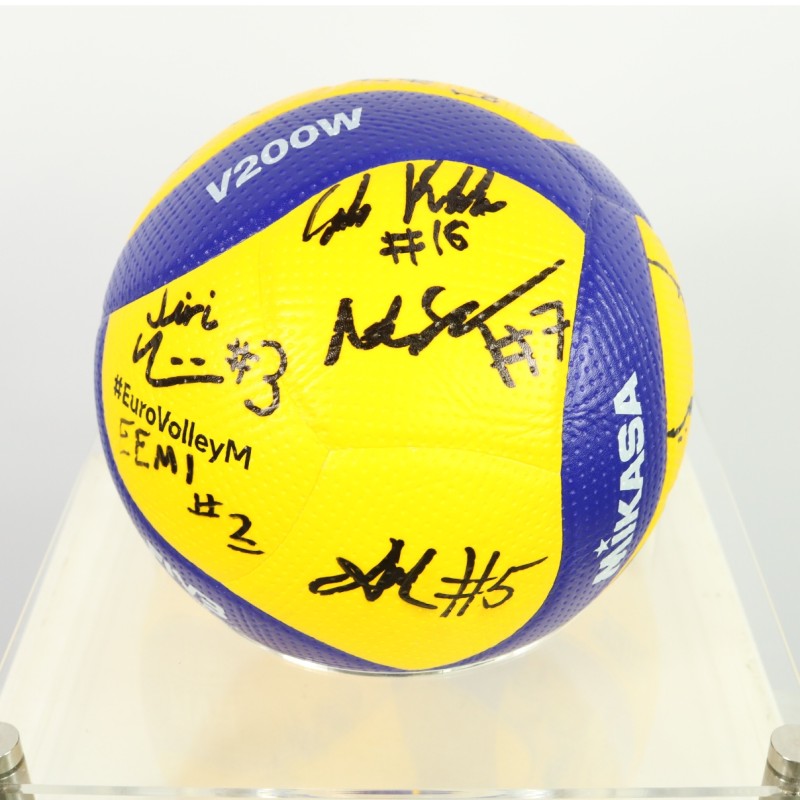 Official ball at Eurovolley 2023 autographed by the Finnish Men's National Team