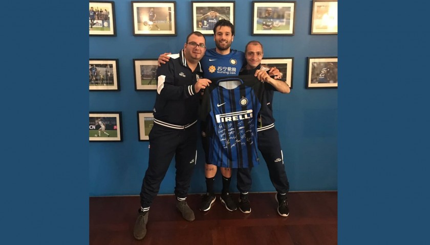 Authentic Inter 110th Anniversary Shirt, Signed by Candreva