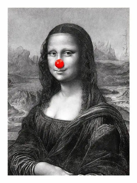 "Mona, Keep Smiling" by Mr Brainwash