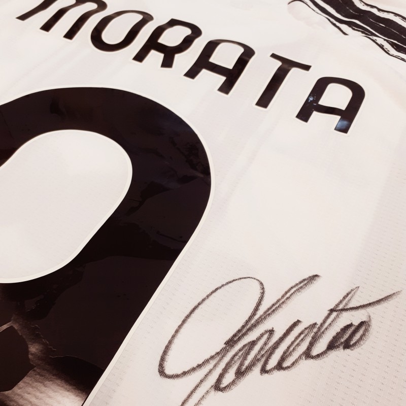 Morata's Authentic Juventus Signed Shirt, 2020/21 + Box