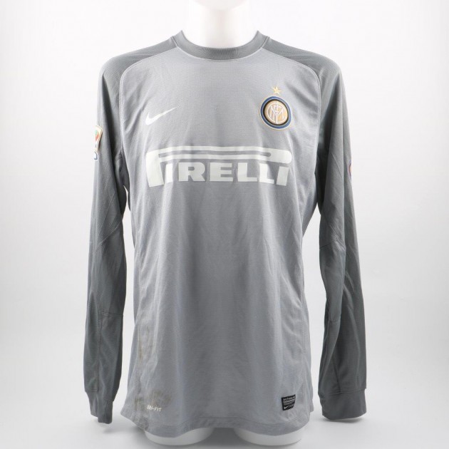Handanovic Inter match worn shirt, Serie A 2013/2014