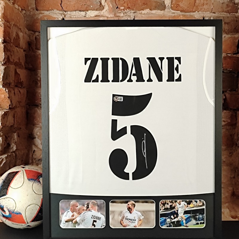 Zinedine Zidane's Real Madrid Signed and Framed Shirt