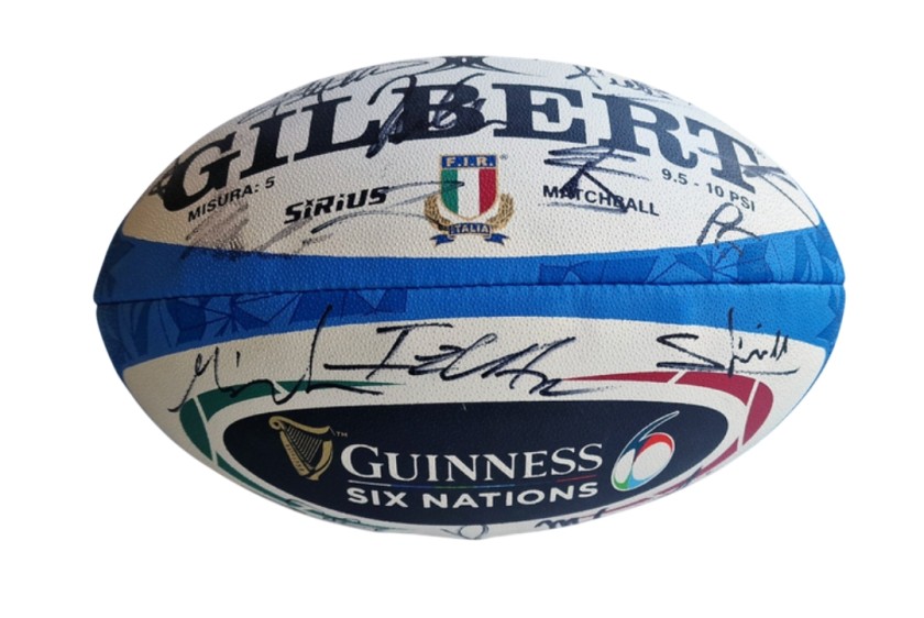 Official Rugby Gilbert Ball – FIR Italia – Six Nations 2023 – Signed by the National Team