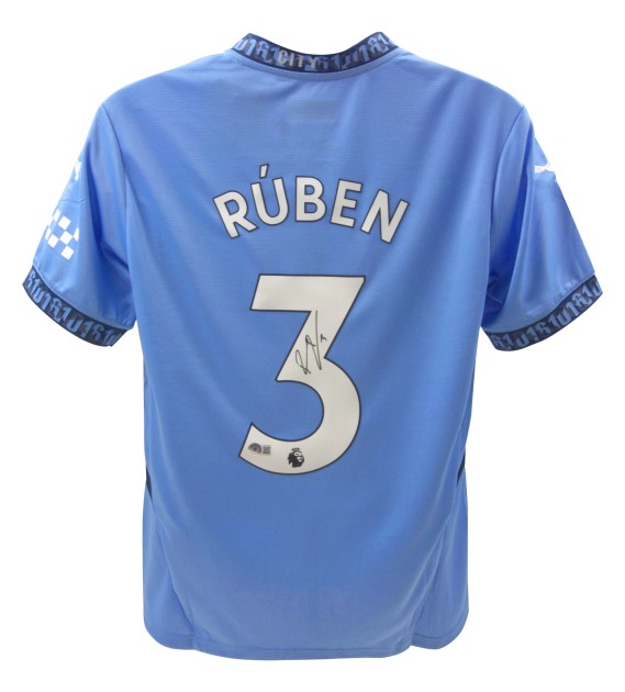 Ruben Dias' Manchester City Signed Replica Shirt