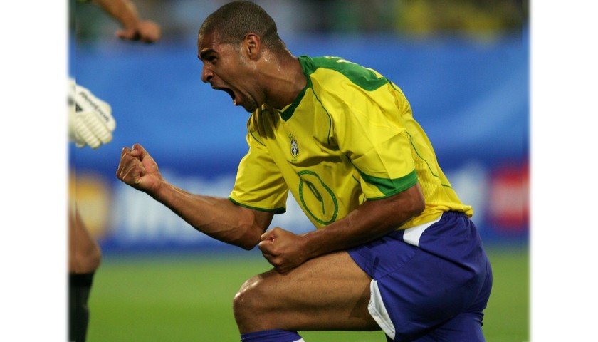 Adriano's Official Brazil Signed Shirt, 2005